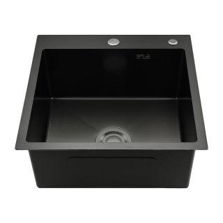 Мойка для кухни с коландером Gappo GS5050-6 чёрный